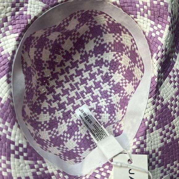 Janie and Jack 100049255  orchid breeze gingham gingham straw hat NWT size 6-12 - Picture 4 of 7
